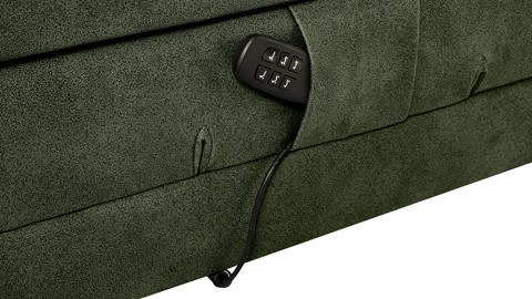 Boxspring Broad verstelbaar met gestoffeerd matras, groen