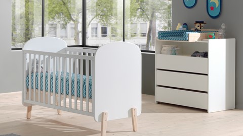 gesloten uitspraak excuus Babyledikant Kiddy inclusief commode met opzet | Beddenreus