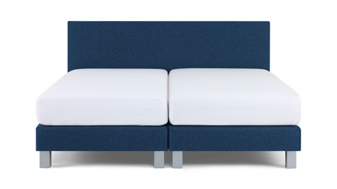 Box Kerry Deluxe vlak met gestoffeerd matras, blauw