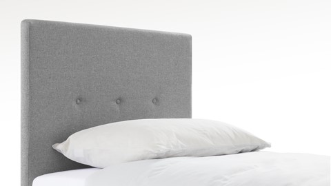 Boxspring Illinois vlak met Bridge matras 1-persoons, lichtgrijs