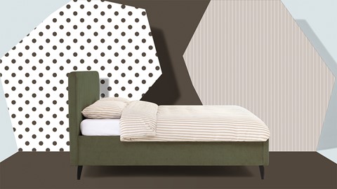 Opbergbed Sunna, groen