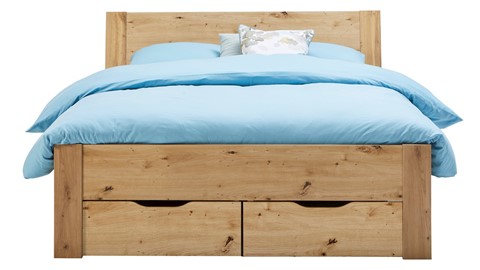 Bed Space met hoofdbord en opbergladen, eiken