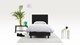 Boxspring Illinois vlak met Bridge matras 1-persoons, zwart