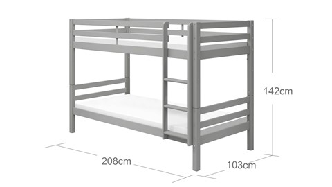 Stapelbed Demie, grijs