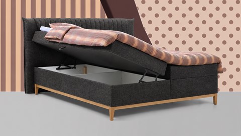 Opbergbox Nox met topmatras, graphite