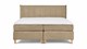 Boxspring Edge vlak met gestoffeerd matras, beige