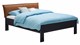 Bed Space met lederlook hoofdbord, grijs + bruin