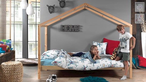 Bed Dallas als huis, naturel