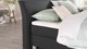 Boxspring Morero vlak met gestoffeerd matras, charcoal