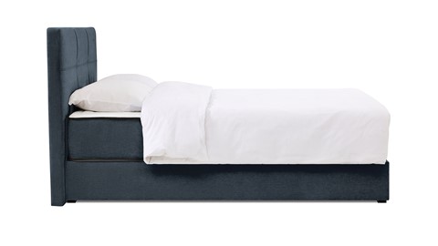 Opbergbed Mani met gestoffeerd matras, donkerblauw wind