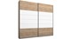Schuifdeurkast Soria, eiken/wit