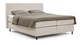 Boxspring Stripe vlak met gestoffeerd matras, beige