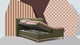 Opbergbox Nox met topmatras, donkergroen