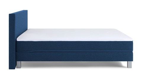 Box Kerry Deluxe vlak met polyether matras, blauw
