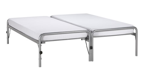 Bed & onderschuifBed Dual, zilver