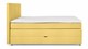 Opbergboxspring Square met gestoffeerde matras., geel