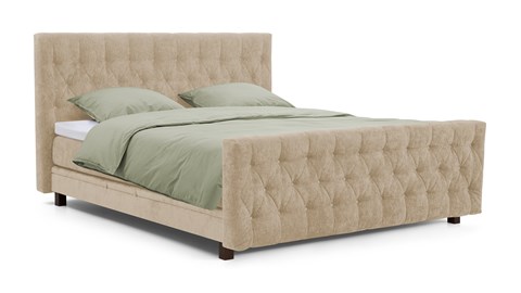 Box Diamond verstelbaar met gestoffeerd matras, beige