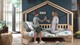 Sofabed Dallas als huis, naturel