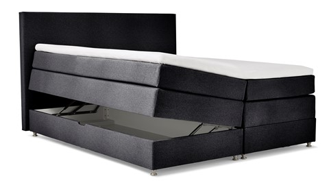 Opbergboxspring Square met gestoffeerd matras, floyd zwart
