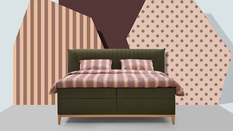 Opbergbox Nox met topmatras, groen