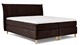 Boxspring Edge vlak met gestoffeerd matras, europa donkerbruin