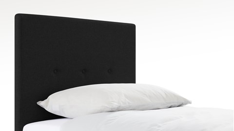 Boxspring Illinois vlak met Bridge matras 1-persoons, zwart