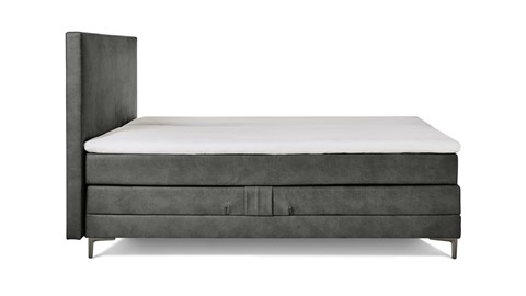 Boxspring Broad verstelbaar met gestoffeerd matras, antraciet