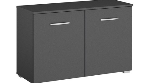 Commode Reno met 2 deuren, grijs metallic