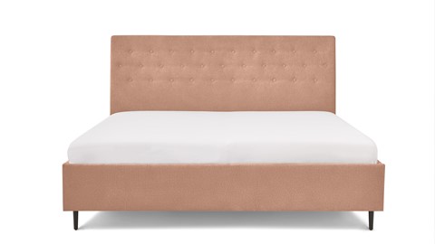 Bed Luxe met hoofdbord Button, roze