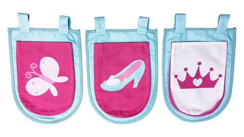3 opbergzakjes Princess Pino/Scott, roze
