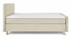 Boxspring Round vlak met gestoffeerd matras en voetbord, beige