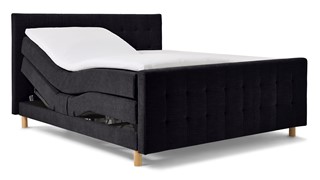 Boxspring Grid verstelbaar met gestoffeerd matras en voetbord