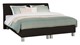 Boxspring Morero vlak met polyether matras, zwart