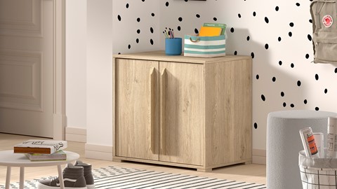 Commode 2 deuren voor halfhoogslaper Sam, eik