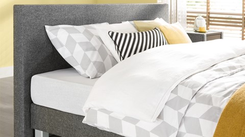 Box Kerry Deluxe vlak met polyether matras, antraciet