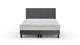 Boxspring Illinois vlak met Bridge matras, donkergrijs