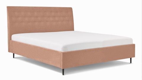 Bed Luxe met hoofdbord Button, roze