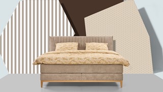 Boxspring Nove vlak met gestoffeerde matras