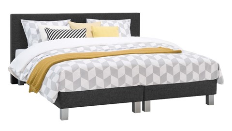 Box Kerry Deluxe vlak met polyether matras, charcoal