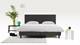 Boxspring Illinois vlak met Bridge matras 2-persoons, donkergrijs