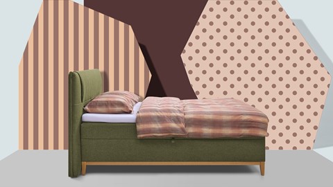 Opbergbox Nox met topmatras, donkergroen