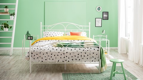 Bed Quincy, wit