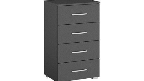 Commode Reno met 4 laden, grijs metallic