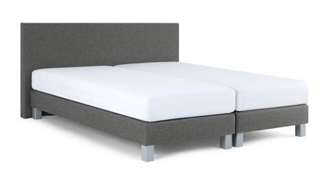 Box Kerry Deluxe vlak met polyether matras, antraciet