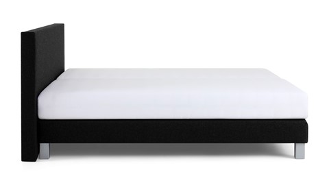 Box Kerry Deluxe vlak met polyether matras, zwart