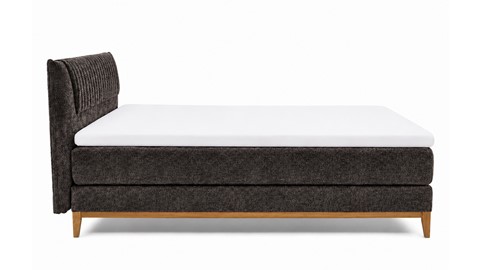 Boxspring Nove vlak met gestoffeerde matras, graphite