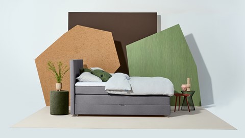 Opbergboxspring Square met gestoffeerd matras, floyd donkergrijs