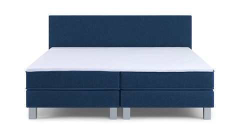 Box Kerry Deluxe vlak met polyether matras, blauw