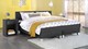 Box Kerry deluxe vlak met gestoffeerd matras, charcoal