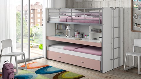 Stapelbed Bonny, roze